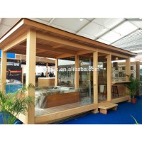 Red Cedar Wood Gazebo for outdoor spa/sauna with Shower and Sauna Accessoires